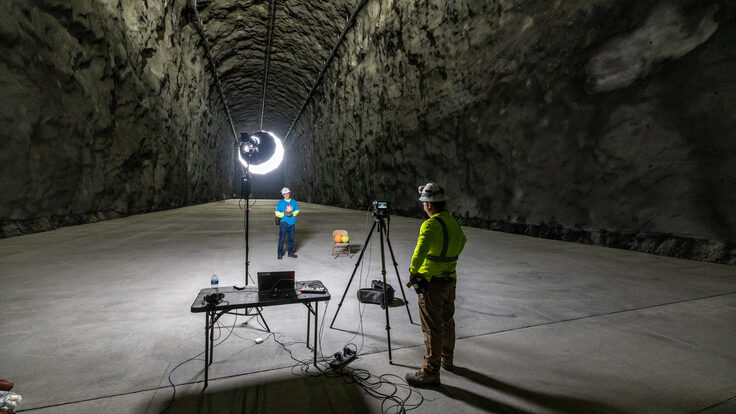 A live video event in the massive DUNE caverns