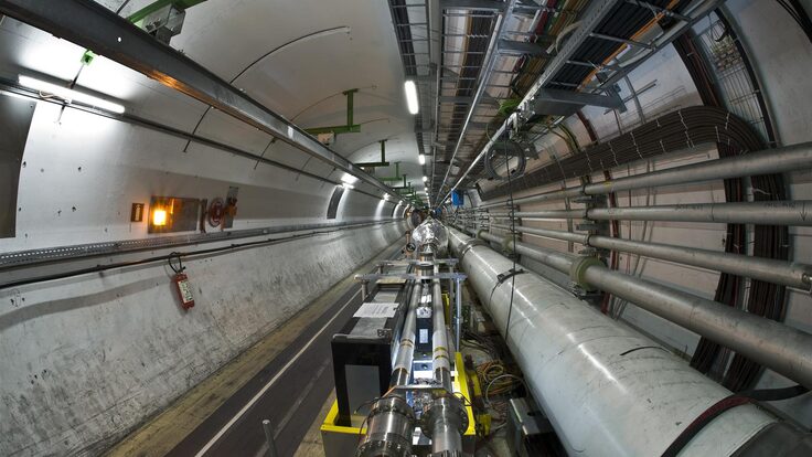 LHC tunnel view