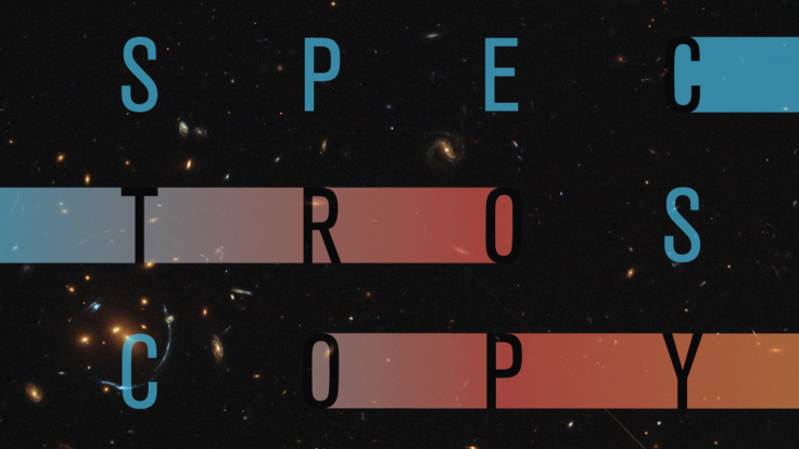 Illustration of "spectroscopy" (red and blue)
