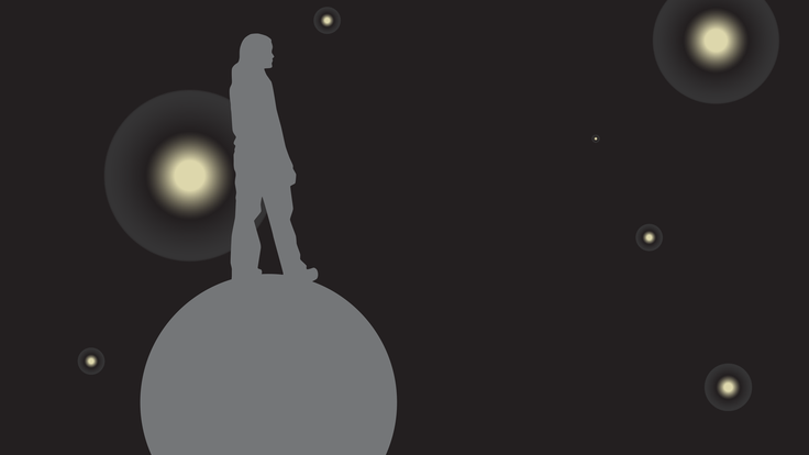 An illustration representing dark matter