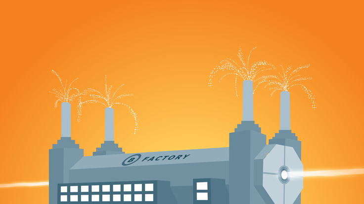 An illustration of a factory