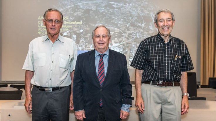 Photograph of the three winners of the breakthrough prize