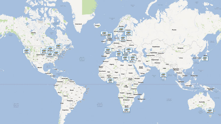 Illustration of ATLAS Virtual Visits connections