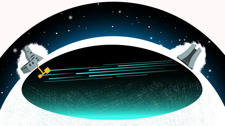 An illustration of the DUNE experiment