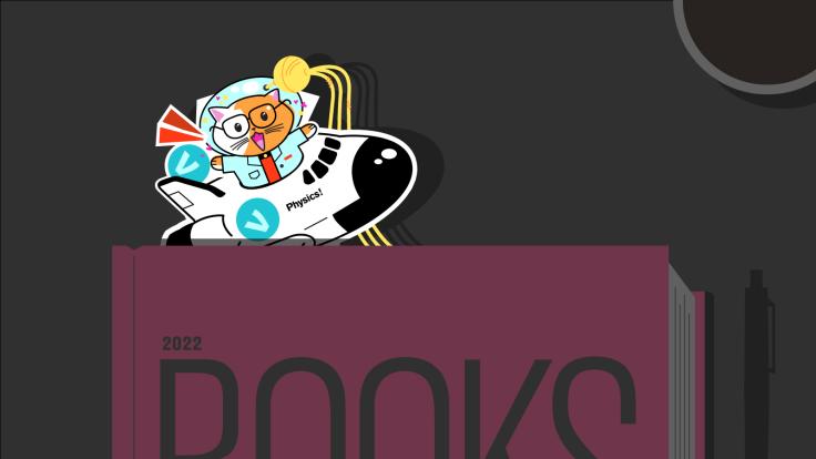 Illustration of a playful bookmark poking out of a book