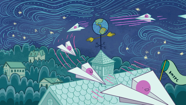 WIMPs on paper planes flying over houses 