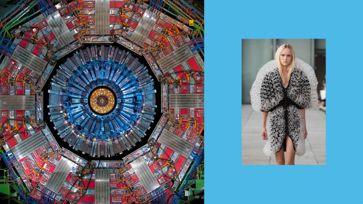A designer dress and a particle detector