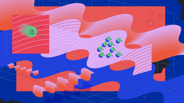 An artist's concept of plasma acceleration