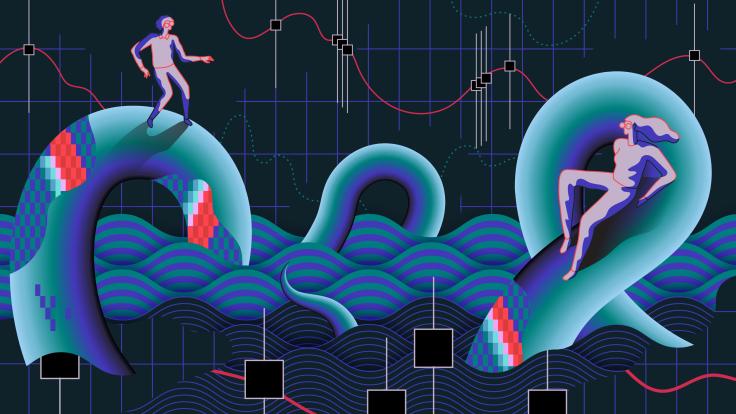 Illustration of a sea of scientific data