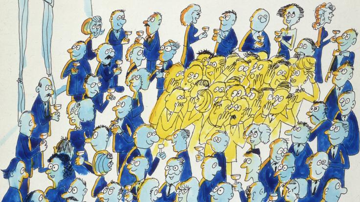 Illustration of a Higgs party