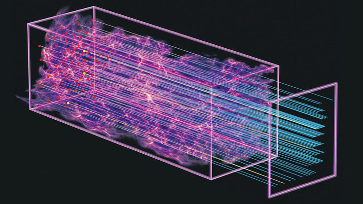 Illustration of quasars' view of early universe - BOSS SDSS-III