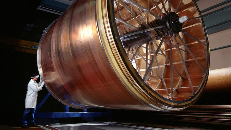 Photo of STAR time projection chamber