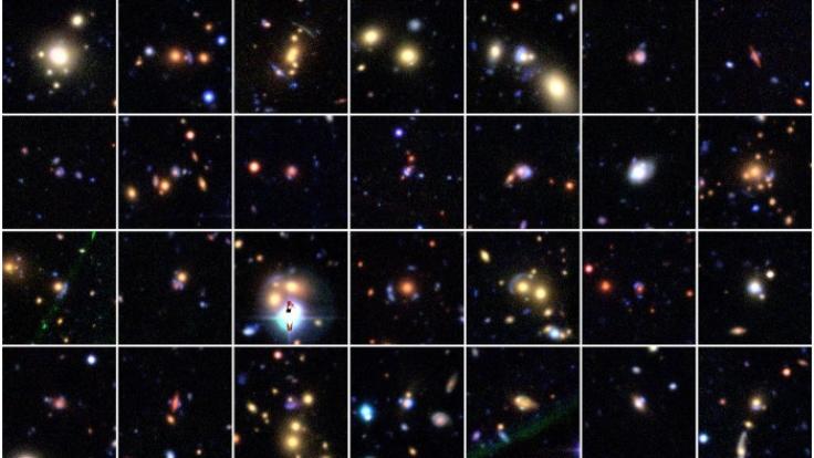 Photo of space warps lenses