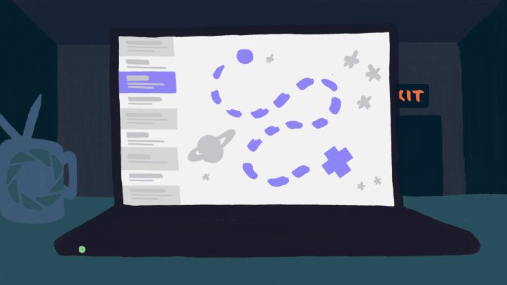 Illustration of following LIGO’s treasure maps on computer screen 