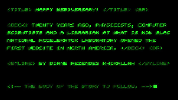 Happy webiversary