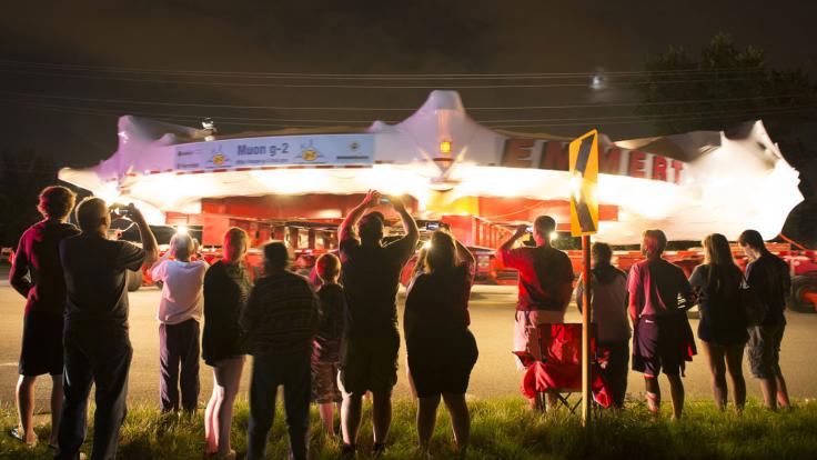 Photo of Muon g-2 arrival