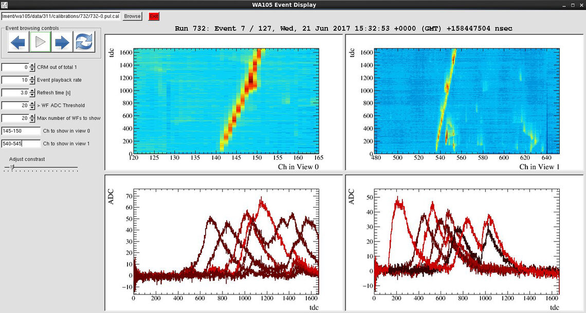 Image of particle tracks