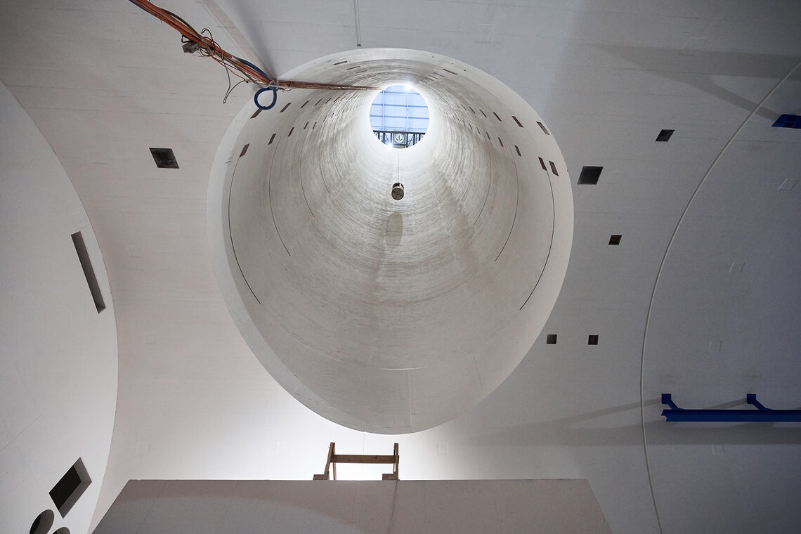 View looking up a shaft