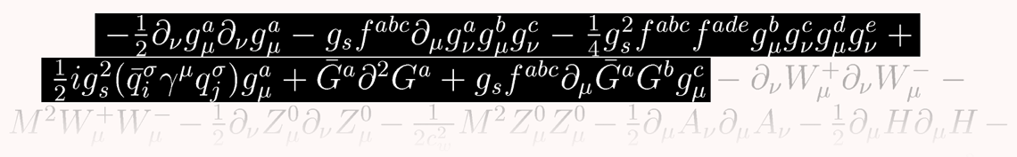 Black and white strips of equations