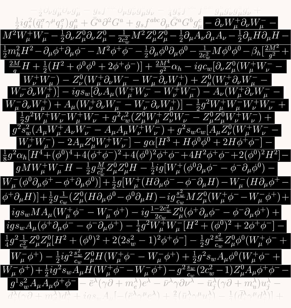 Lagrangian standard model